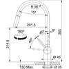 Z kodem LATO -7% !!! Franke Studio Leda Neo Pull-Out Stal Szlachecka 115.0590.047