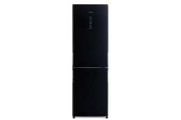 Z kodem LATO -7% !!! Hitachi COMBI, 60x190cm, czarne szkło, zamrażarka na dole (GBK) R-BGX411PRU0-1