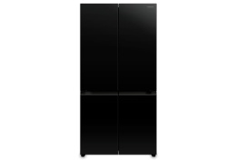 Z kodem LATO -7% !!! Hitachi FRENCH 4 DOOR, 90x184cm, czarne szkło, zamrażarka na dole R-WB640PRU1-1
