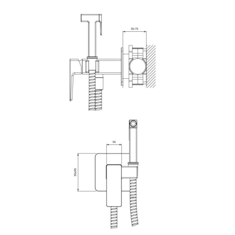 Omnires Parma Bateria Bidetowa chrom SYSPMBI2CR Omnires Parma Bateria Bidetowa chrom SYSPMBI2CR