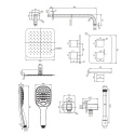 Omnires Slide Zestaw prysznicowy podtynkowy termostatyczny z deszczownicą chrom SYSSL11CR
