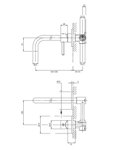 Omnires Y Bateria umywalkowa podtynkowa grafit Y1215HGR