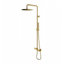 Omnires Y Zestaw prysznicowy natynkowy termostatyczny z deszczownicą złoty szczotkowany Y1244SUGLB