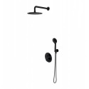 Omnires Y Zestaw prysznicowy podtynkowy termostatyczny z deszczownicą czarny SYSYT05BL