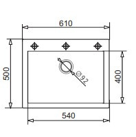 Pyramis Zlewozmywak Istros 61x50 1B Karbon 070045012F