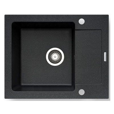 Pyramis Zlewozmywak Mido 62x50 1B 1D Czarny 070088401 Pyramis Zlewozmywak Mido 62x50 1B 1D Czarny 070088401