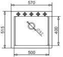 Pyramis Zlewozmywak Siros 57x51,5 1B Czarny 070084901