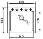 Pyramis Zlewozmywak Siros 57x51,5 1B Czarny 070084901