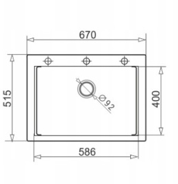 Pyramis Zlewozmywak Siros 67x51,5 1B Czarny 070094201