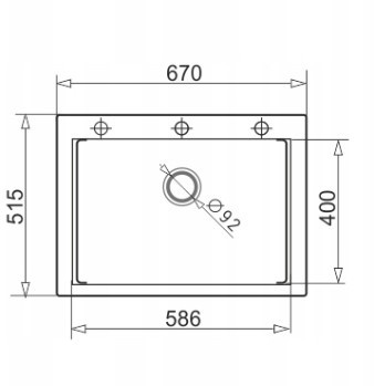 Pyramis Zlewozmywak Siros 67x51,5 1B Szary beton 070084401 Pyramis Zlewozmywak Siros 67x51,5 1B Szary beton 070084401