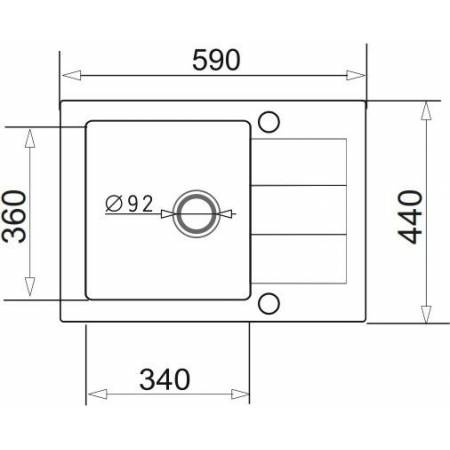 Pyramis Zlewozmywak Sparta 59x44 1B 1D Szary beton 070026901 Pyramis Zlewozmywak Sparta 59x44 1B 1D Szary beton 070026901