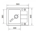 Pyramis Zlewozmywak Sparta Mini 56x44 1B 1D Szary beton 070179512