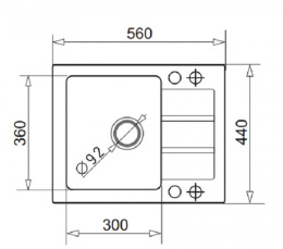 Pyramis Zlewozmywak Sparta Mini 56x44 1B 1D Szary beton 070179512