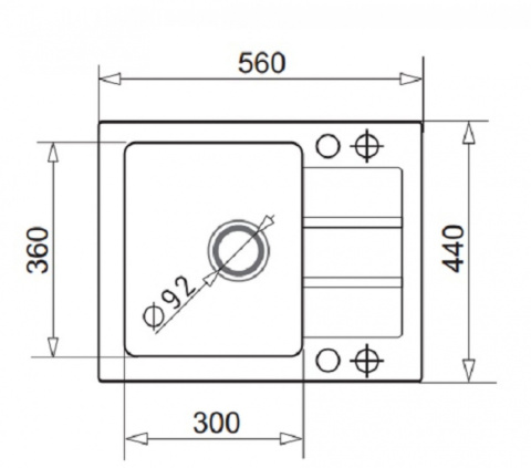 Pyramis Zlewozmywak Sparta Mini 56x44 1B 1D Szary beton 070179512 Pyramis Zlewozmywak Sparta Mini 56x44 1B 1D Szary beton 070179512