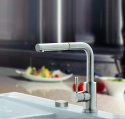 Villeroy & Boch Bateria STEEL SHOWER, stal, wyciągana wylewka VB-9697 01 LC