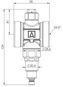 Afriso Zawór antyzamrożeniowy AAV 300, G1 1/4", PN10, Kvs 70 m3/h, temp. otwarcia 3°C 17 300 00