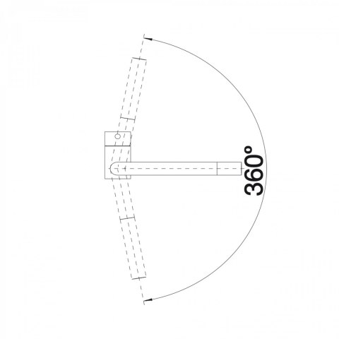 BLANCO Bateria LINUS powłoka PVD Steel 526241 BLANCO Bateria LINUS powłoka PVD Steel 526241