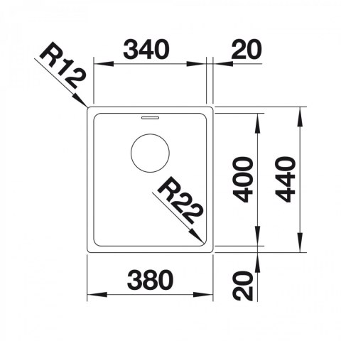 BLANCO Zlewozmywak ANDANO 340-IF stal polerowana, InFino 522953