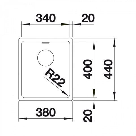 BLANCO Zlewozmywak ANDANO 340-U stal polerowana, InFino 522955