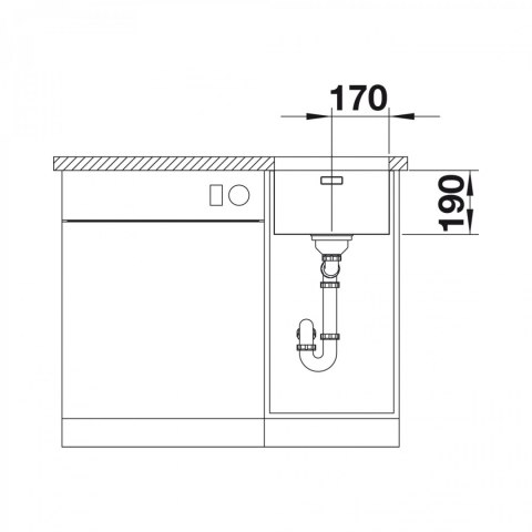 BLANCO Zlewozmywak ANDANO 340-U stal polerowana, InFino 522955