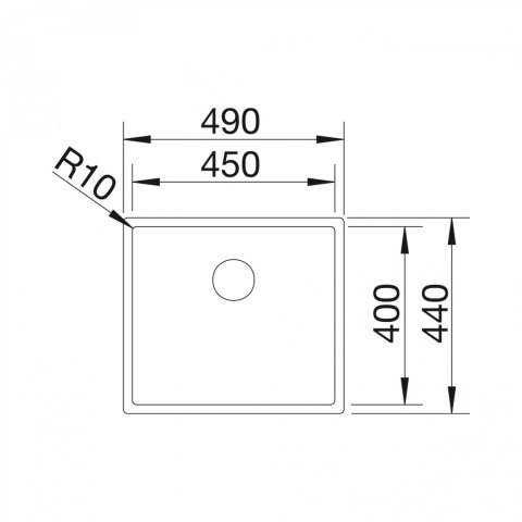 BLANCO Zlewozmywak CLARON 450-U stal polerowana, InFino 521575