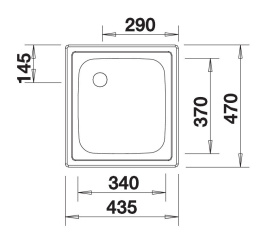 BLANCO Zlewozmywak TOP EE 4x4 stal matowa, bez przelewu 501065