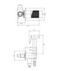 Omnires Contour Bateria Bidette złoto szczotkowane SYSCTBI1GLB