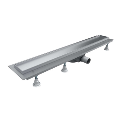 Omnires Lowfix Odpływ liniowy 100 cm do wklejenia płytki chrom LOWFIX100TSL