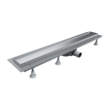 Omnires Lowfix Odpływ liniowy 80 cm do wklejenia płytki chrom LOWFIX80TSL