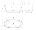 Omnires Neo M+ Wanna wolnostojąca 158x72 cm biały mat NEO158SWWBM