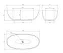 Omnires Shell M+ Wanna wolnostojąca 160x75 cm biały mat SHELLWWBM