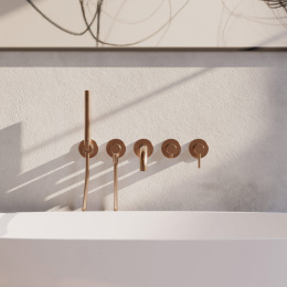 Omnires Y Bateria wannowa 5-otworowa podtynkowa miedz szczotkowana Y1237/1CPB