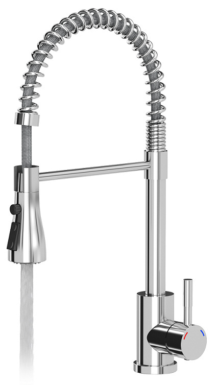 Quadron BATERIA ZLEWOZMYWAKOWA STALOWA SALMA Z WYCIĄGANĄ WYLEWKĄ SPRĘŻYNA KOLOR CHROM 3323520CR Quadron BATERIA ZLEWOZMYWAKOWA STALOWA SALMA Z WYCIĄGANĄ WYLEWKĄ SPRĘŻYNA KOLOR CHROM 3323520CR
