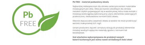 Quadron BATERIA ZLEWOZMYWAKOWA STALOWA SALMA Z WYCIĄGANĄ WYLEWKĄ SPRĘŻYNA KOLOR CHROM 3323520CR Quadron BATERIA ZLEWOZMYWAKOWA STALOWA SALMA Z WYCIĄGANĄ WYLEWKĄ SPRĘŻYNA KOLOR CHROM 3323520CR