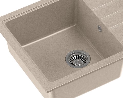 Quadron ZLEWOZMYWAK GRANITOWY JEDNOKOMOROWY 62*50*20 CM Z OCIEKACZEM PETER 116 BEŻOWY ZE STALOWYM ODPŁYWEM HCQP6250BEZK Quadron ZLEWOZMYWAK GRANITOWY JEDNOKOMOROWY 62*50*20 CM Z OCIEKACZEM PETER 116 BEŻOWY ZE STALOWYM ODPŁYWEM HCQP6250BEZK