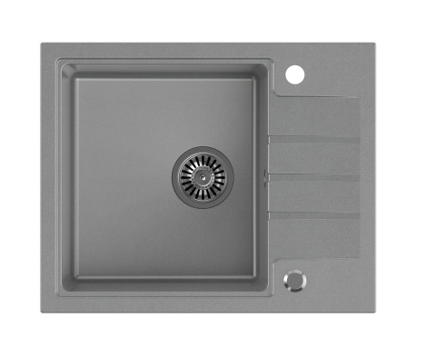 Quadron ZLEWOZMYWAK GRANITOWY JEDNOKOMOROWY 62*50*20 CM Z OCIEKACZEM PETER 116 SZARY ZE STALOWYM ODPŁYWEM HCQP6250SZK Quadron ZLEWOZMYWAK GRANITOWY JEDNOKOMOROWY 62*50*20 CM Z OCIEKACZEM PETER 116 SZARY ZE STALOWYM ODPŁYWEM HCQP6250SZK