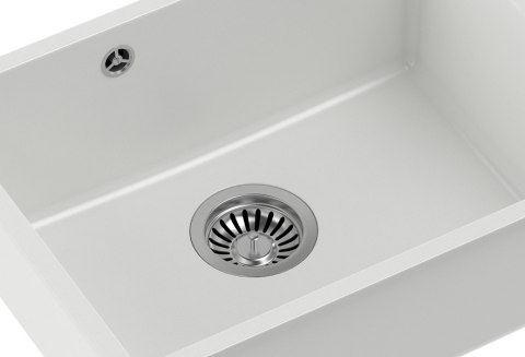 Quadron ZLEWOZMYWAK GRANITOWY JEDNOKOMOROWY PODWIESZANY 53,5*40*20,5 CM ALEC 50 BIAŁY ZE STALOWYM ODPŁYWEM HQA5340BIK Quadron ZLEWOZMYWAK GRANITOWY JEDNOKOMOROWY PODWIESZANY 53,5*40*20,5 CM ALEC 50 BIAŁY ZE STALOWYM ODPŁYWEM HQA5340BIK
