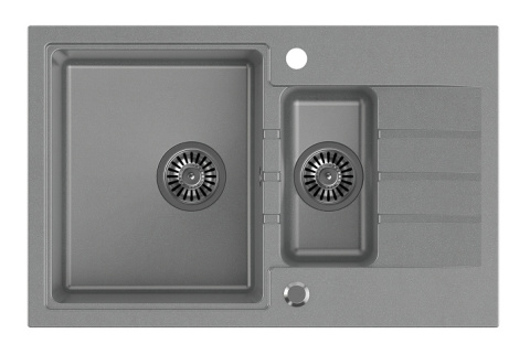 Quadron ZLEWOZMYWAK GRANITOWY PÓŁTORAKOMOROWY 78*50*20/13,5 CM Z OCIEKACZEM PETER 156 SZARY ZE STALOWYM ODPŁYWEM HCQP57850SZK Quadron ZLEWOZMYWAK GRANITOWY PÓŁTORAKOMOROWY 78*50*20/13,5 CM Z OCIEKACZEM PETER 156 SZARY ZE STALOWYM ODPŁYWEM HCQP57850SZK
