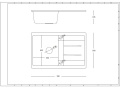 Quadron Zlewozmywak granitowy Morgan 111 780 x 500 x 200 mm Czarny ze złotym odpływem HB8203U8-G1_P2O