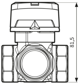 AFRISO ZESTAW - ZAWÓR 4-DR ARV 485 PROCLICK + SIŁOWNIK ARM 343 (3-pkt; DN32; 230 V AC; Rp5/4"; Kvs 16) 13 485 44