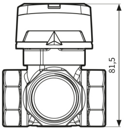 AFRISO ZESTAW - ZAWÓR 4-DR ARV 485 PROCLICK + SIŁOWNIK ARM 343 (3-pkt; DN32; 230 V AC; Rp5/4