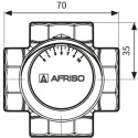 AFRISO ZESTAW - ZAWÓR 4-DR ARV 485 PROCLICK + SIŁOWNIK ARM 343 (3-pkt; DN32; 230 V AC; Rp5/4"; Kvs 16) 13 485 44