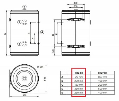 Ariston Bufor CKZ 100 H 3060864 Ariston Bufor CKZ 100 H 3060864