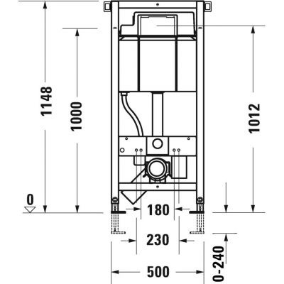 Duravit DuraSystem stelaż podtynkowy do miski wiszącej WD1011000000 Duravit DuraSystem stelaż podtynkowy do miski wiszącej WD1011000000