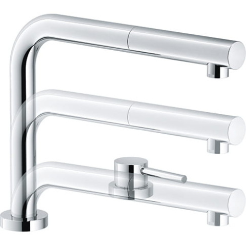 Z kodem LATO -7% !!! FRANKE STUDIO Active Window Pull-Out Chrom - Bateria kuchenna podokienna chromowana z wyciąganą wylewką 115.0486.978