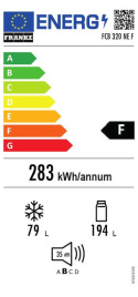 Z kodem LATO -7% !!! FRANKE STUDIO Chłodziarko-zamrażarka FCB 320 NE F 118.0606.721
