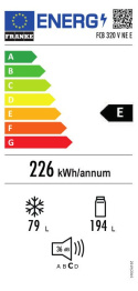 Z kodem LATO -7% !!! FRANKE STUDIO Chłodziarko-zamrażarka FCB 320 V NE E 118.0606.722