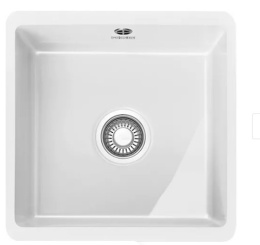 Z kodem LATO -7% !!! FRANKE studio Kubus KBK 110-41 Odp ZSyf białypolarny Zlewozmywak ceramiczny Kubus Bia 40,5X38,5CM 126.0379.976