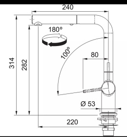 FRANKE studio Tap Active L window pull out 2 jets Chrom Bateria kuchenna 115.0653.391