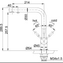 Z kodem LATO -7% !!! FRANKE studio Tap Atlas clear spout 2HM 3-ways FIP Bateria kuchenna Stal szlachetna 120.0179.978